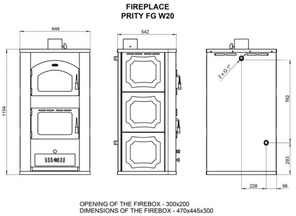 Termosoba  pe lemne PRITY  FGW20   , 26 Kw - Image 3