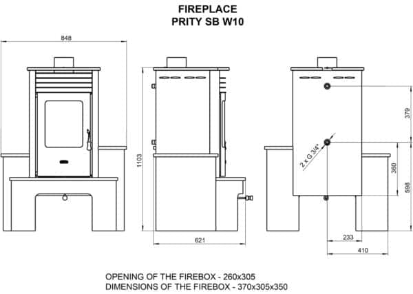 Termosoba  pe lemne  PRITY  SBW10   , 15 Kw - Image 4