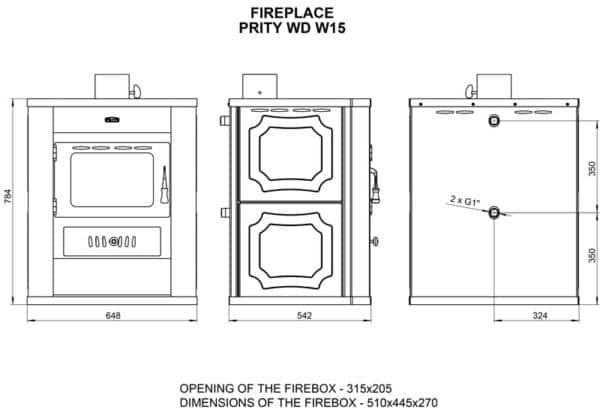 Termosoba  pe lemne  PRITY  WDW15   , 22 Kw - Image 4